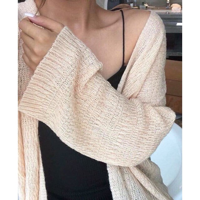 Áo cardigan lưới mỏng phong cách Hàn Quốc