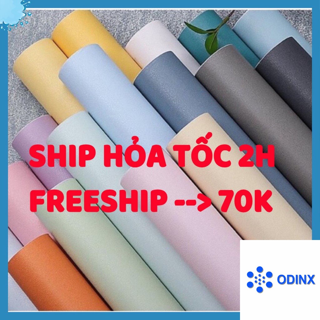Giấy dán tường trơn 10M decal dán tường màu trơn có keo sẵn khổ 45cm