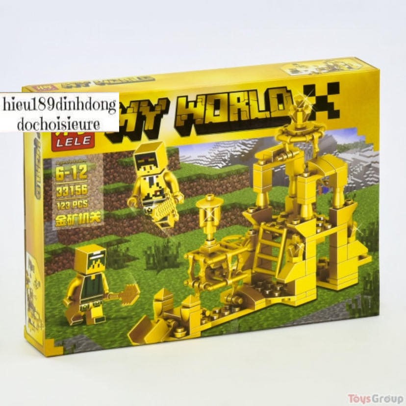 Lắp ráp xếp hình lego minecraft my world 33156 : Thành phố phiên bản vàng golden