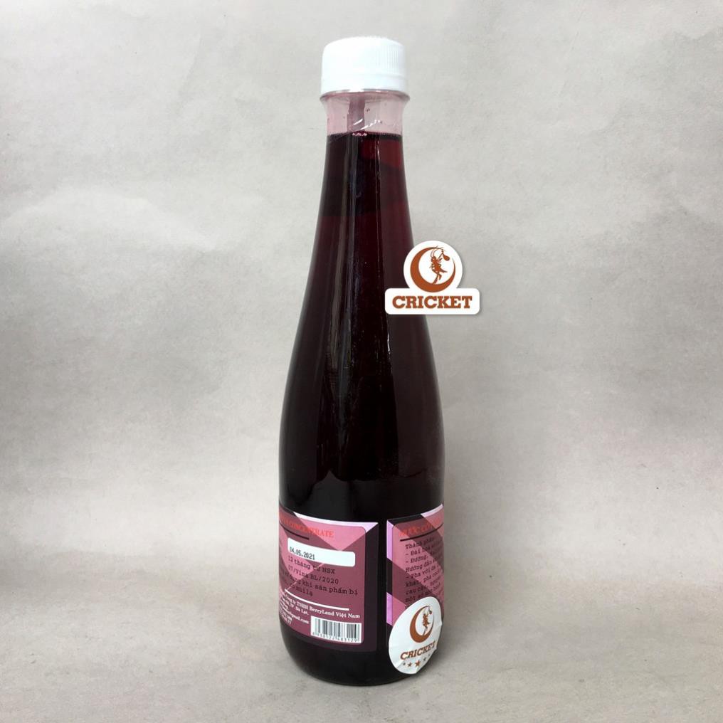 Nước cốt hoa Atiso đỏ BerryLand chai 500ml - Đặc sản Đà Lạt - Nước giải khát vị chua ngọt, 100% từ tự nhiên