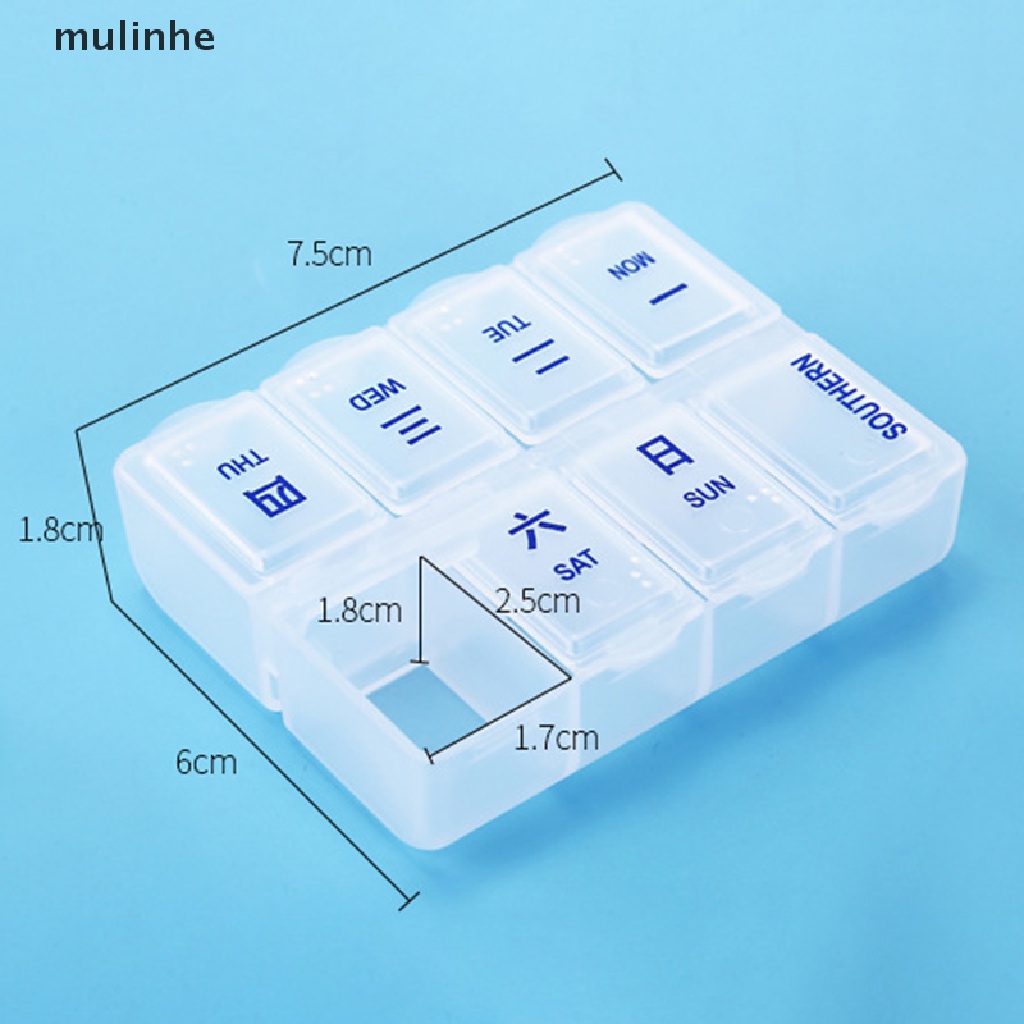 Hộp Đựng Thuốc Viên 7 Ngày 8 Ngăn Nhỏ Gọn Tiện Dụng