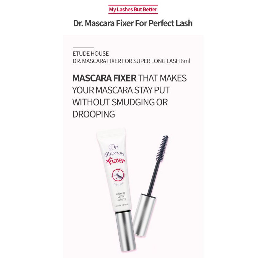 Mascara dưỡng mi 6ml thương hiệu Etude House / Dr.Mascara Fixer sử dụng chuốt mi hoàn hảo