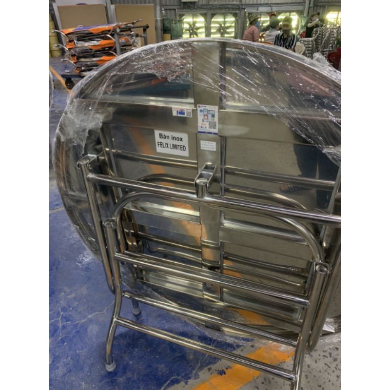 Bàn ăn tròn inox Qui Phúc | BigBuy360 - bigbuy360.vn