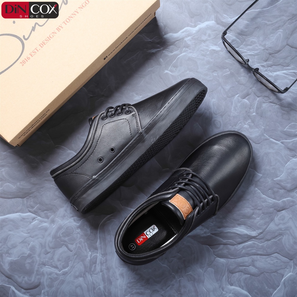 Giày Sneaker Da Nam DINCOX C03 Khí Chất Lịch Thiệp Black