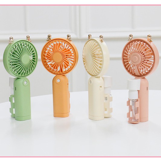 Quạt mini cầm tay phun sương cực mát hình Tai gấu - Ốc sên chính hãng Meilishuang | BigBuy360 - bigbuy360.vn