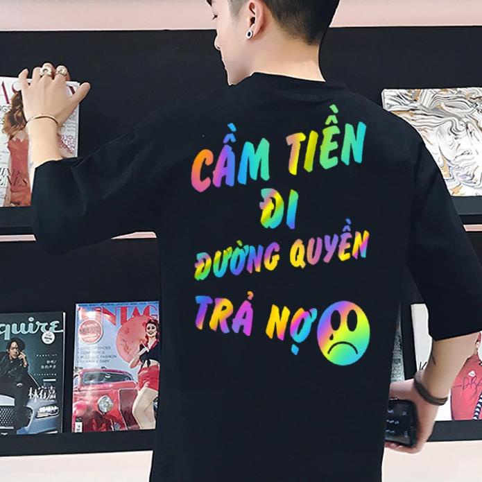 Áo phông nam nữ phản quang bảy màu nhiều mẫu đẹp, cá tính, giá rẻ, áo phản quang tay lỡ, áo phông phản quang bền đẹp