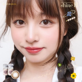 Kính áp tròng nâu socola SHINE B BROWN chính hãng OLENS | Hsd 3-6 tháng | Lens cận | LENSFORGIRLSS