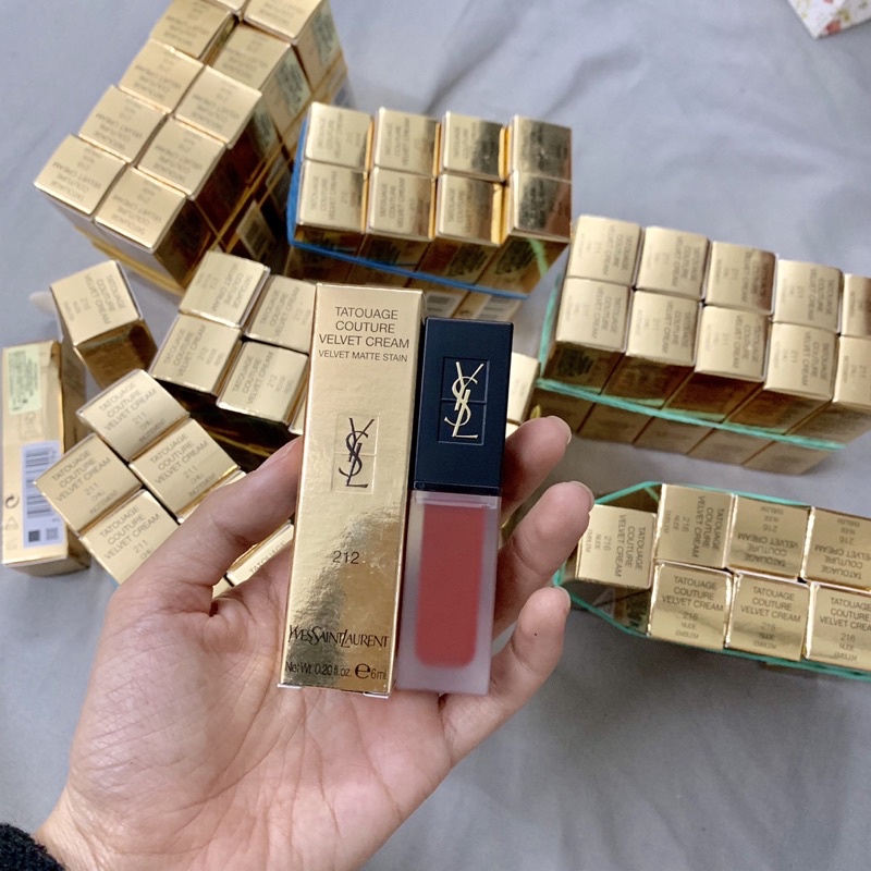 Son Ysl Tatouage Couture Velvet Cream Matte Lip Stain 212-211-216-204-205 Rouge Rebel bản mới 2020