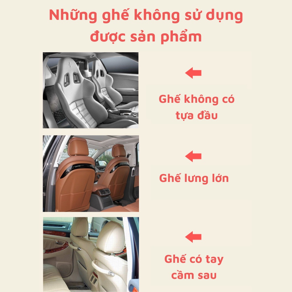 Túi đeo sau ghế ngồi ô tô cho bé túi vải nhiều ngăn đựng đồ trên xe hơi chất vải canvas bền có lớp giữ nhiệt nước ti
