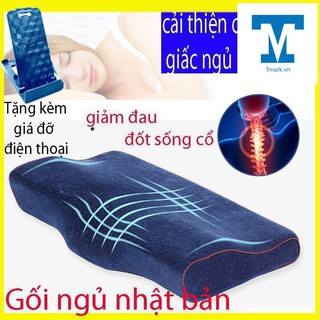 Gối ngủ nhanh nhật bản cao su non đa năng chuyên chữa chị đau mỏi vai gáy thoát vị đốt đốt sống cổ, ngủ không ngon