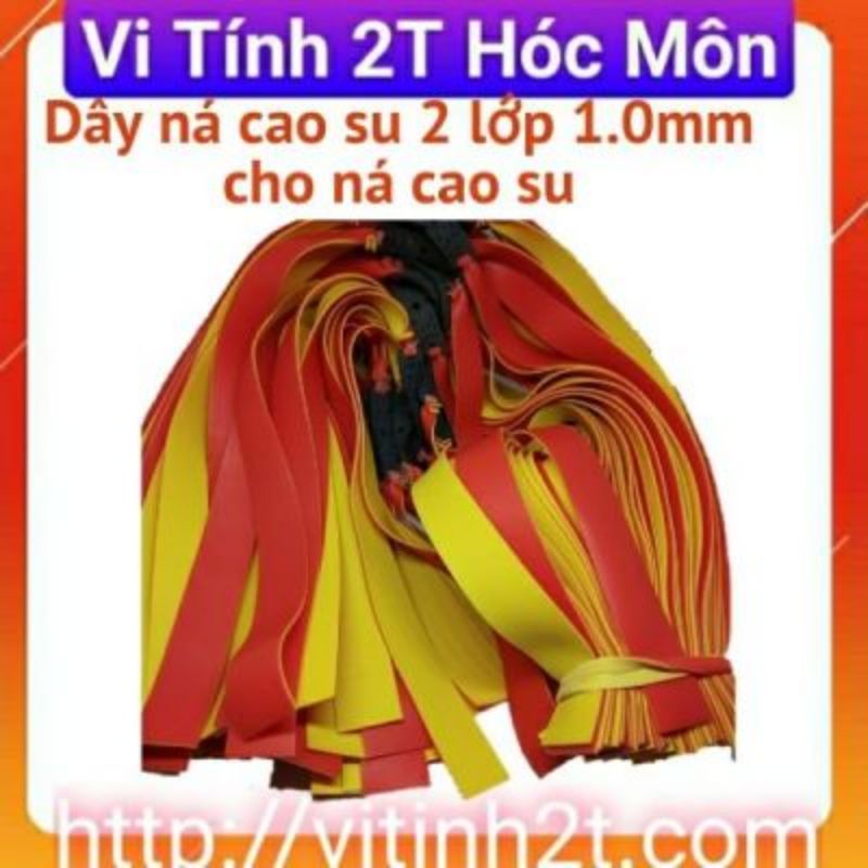 DÂY NÁ CAO SU - DÂY THUN DẸP 2 LỚP DÀY 1MM 2 MÀU XANH ĐỎ