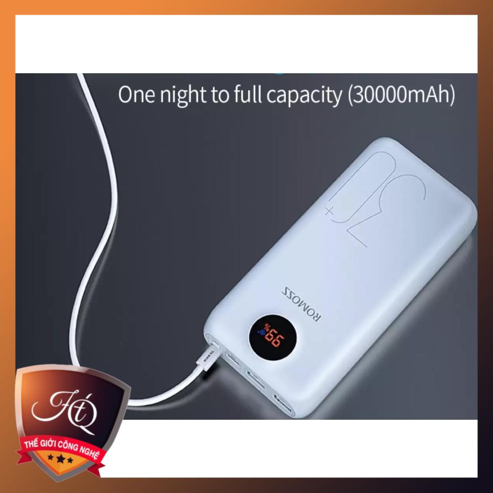 Sạc Dự Phòng Romoss Sense 8P 30000mah Màn Hình Led 3 cổng sạc vào - BH 1 nămBộ sưu tập lịch sự