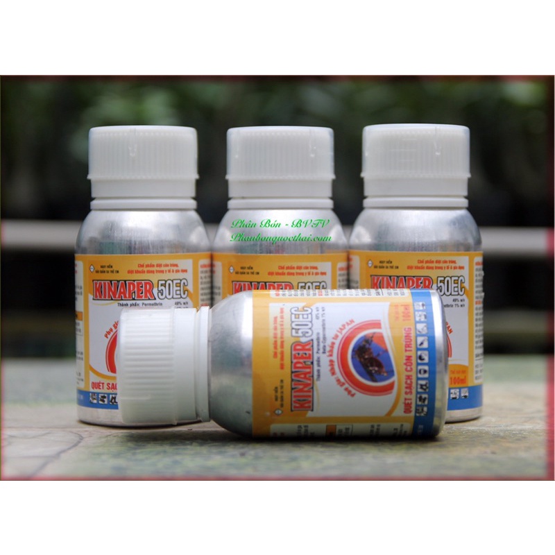 Diệt muỗi vằn, côn trùng An toàn trong nhà và ngoài vườn Permethrin Kinaper 50EC , chai nhôm 100ml, nhúng mùng màn