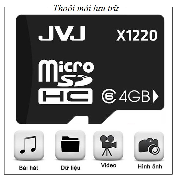 Thẻ nhớ JVJ 4G Class 10 - Chuyên dụng tốc độ cao