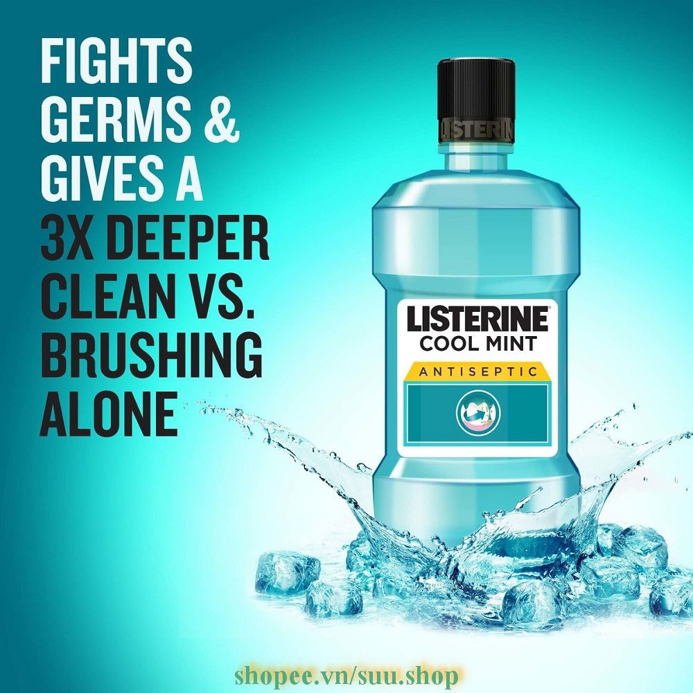 Nước Súc Miệng 250Ml Listerine Cool Mint Hương Bạc Hà Cho  Hơi Thở Thơm Mát, suu.shop Cam Kết 100% Chính Hãng.