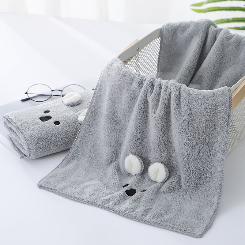 Khăn Tắm Cotton Dày Dặn Siêu Lớn Thấm Hút Tốt Kiểu Hàn Quốc Dễ Thương Cho Nam Và Nữ