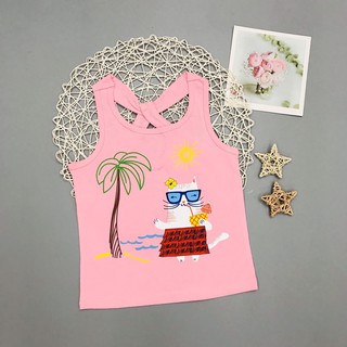 [Siêu Hót 1] Áo Ba Lỗ Bé Gái Size 1-5 Chất Cotton Cực Đẹp, Hình In Đẹp, Áo Dây Quai Chéo Đẹp, Lạ