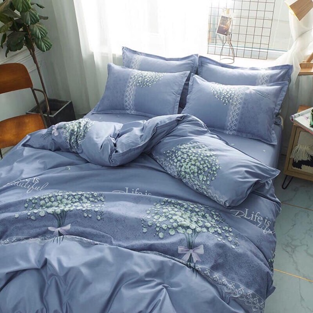 Ga Trải Giường Poly Cotton, Ga Nệm Mùa Hè Poly Cotton Kèm 2 Vỏ Gối Nằm Đủ Kích Thước Mẫu MICKEY XÁM