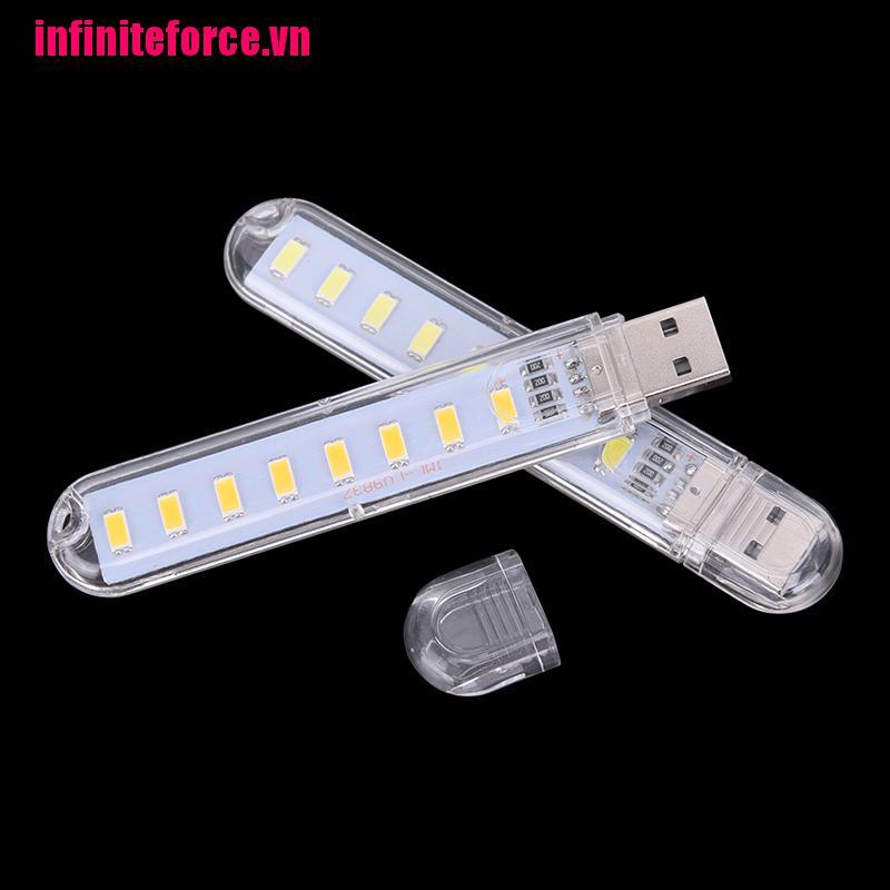 VN Đèn Led Mini 5v 8 Bóng Cổng Usb