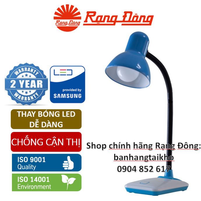 Đèn bàn (đèn học) LED chống cận đổi 3 màu 7W Rạng Đông, Samsung chipLED RD-RL-26