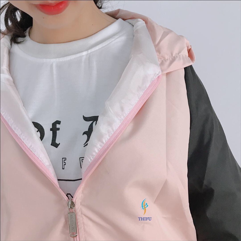 &lt; FREESHIP &gt; Áo khoác dù panda form nữ y hình bao đẹp lót dù 2 lớp