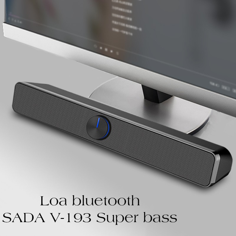 Loa SADA V-193 SUPER BASS kết nối dễ dàng với mọi thiết bị, có kết nối bluetooth, dây cắm USB, dây cắm 3.5mm - K1226