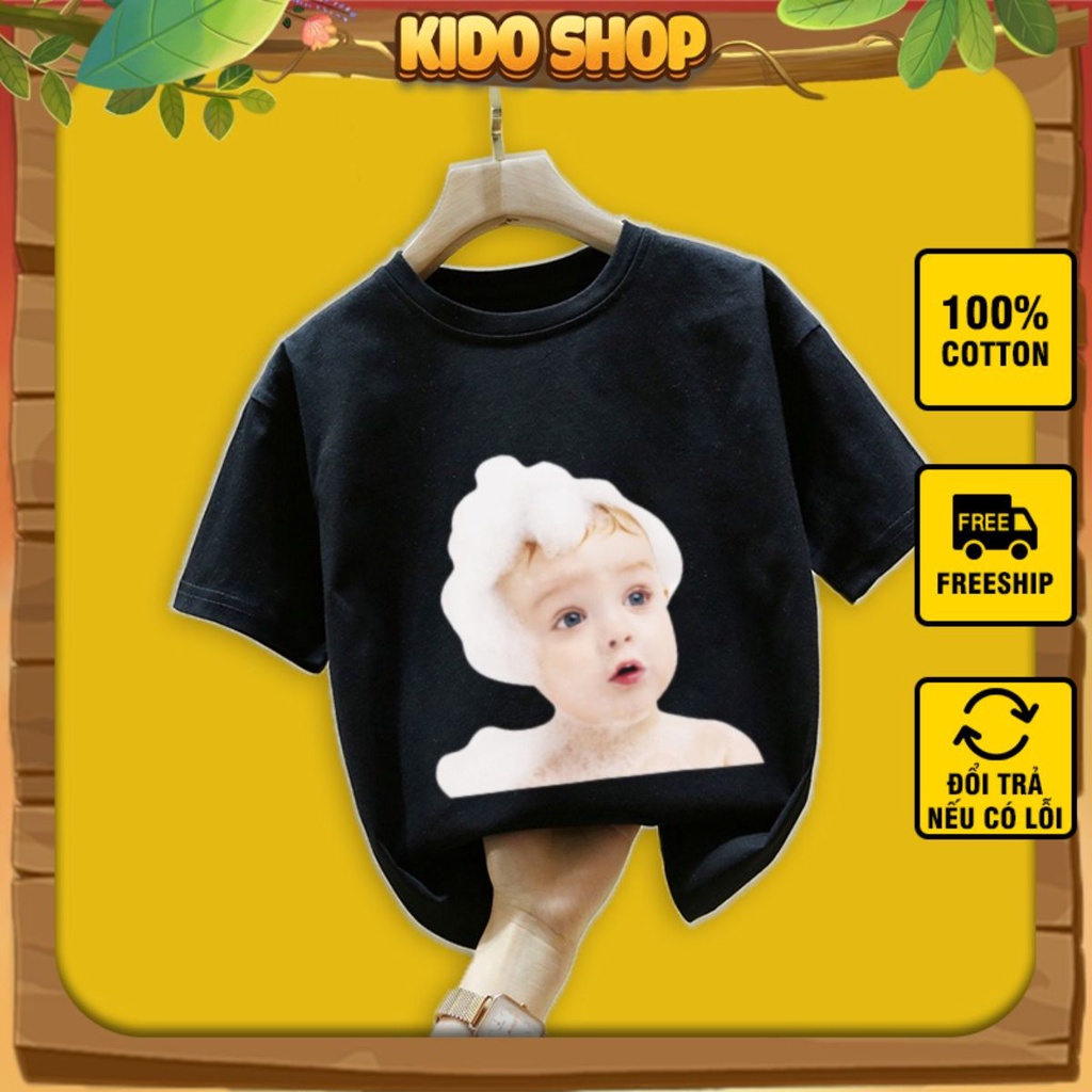 Áo phông bé trai bé gái ADLV Em Bé Xà Phòng KIDO Shop áo thun trẻ em form rộng vải cotton cao cấp thoáng mát