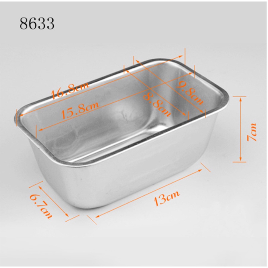 Khuôn loaf bánh mì nhôm chữ nhật A02, A03, A04, A05