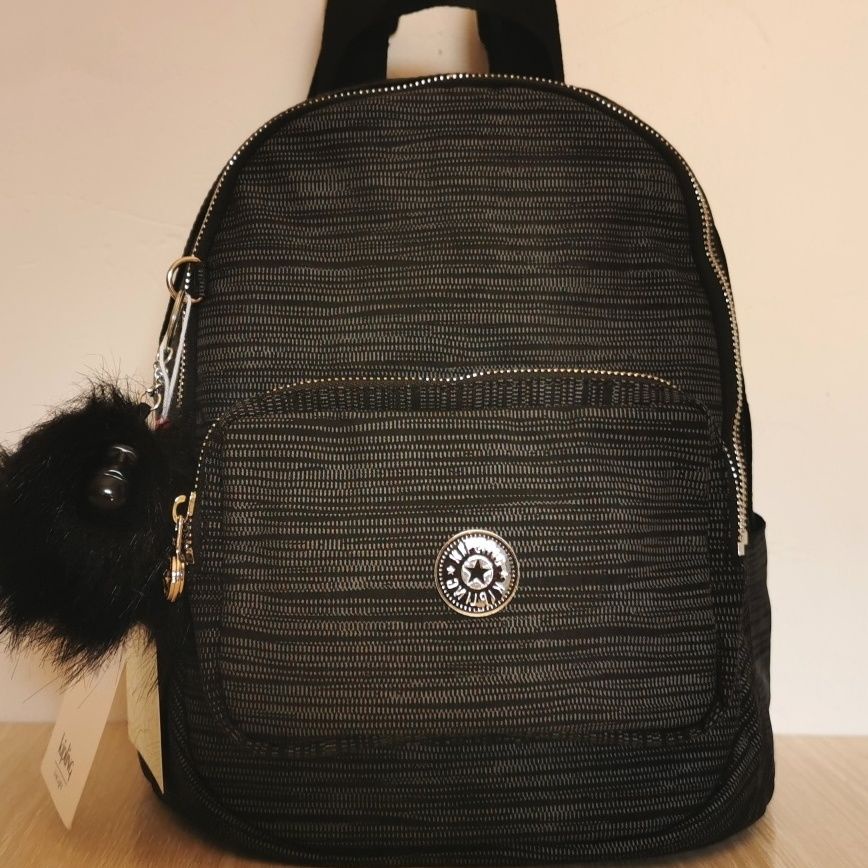 KIPLING Ưu Đãi Đặc Biệt Ba Lô Du Lịch Nhỏ Vừa Và Nhỏ Họa Tiết zigzag Có Khóa Kéo Cho Nam Và Nữ bp4485