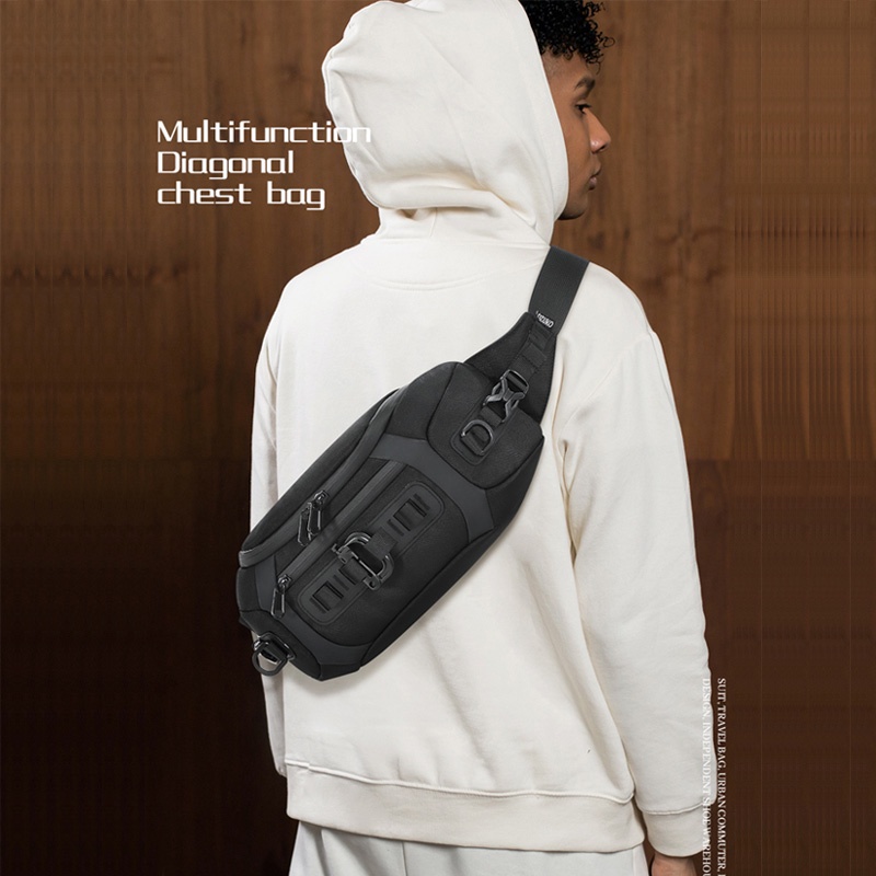 Túi đeo chéo ozuko phong cách thể thao chống nước cho nam - ảnh sản phẩm 3