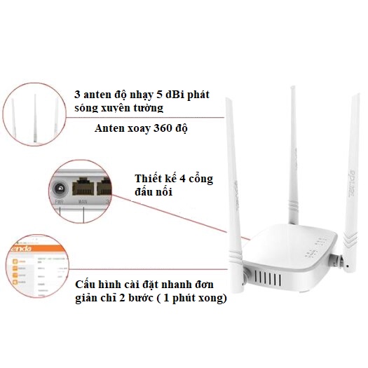 Bộ phát wifi Tenda N310/N315 tốc độ 300 Mbps, router wifi tenda, modem wifi, cục phát wifi - Bản Quốc Tế Like New 95% | BigBuy360 - bigbuy360.vn