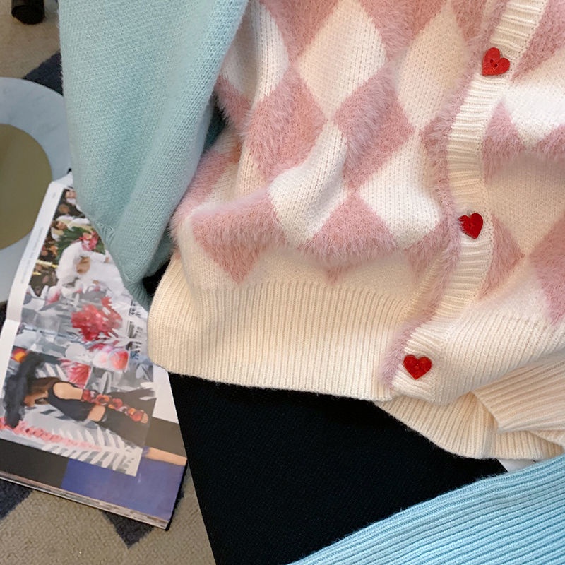 Áo Khoác cardigan Dệt Kim Dáng Rộng Thời Trang Mùa Thu Hàng Mới Dành Cho Bạn Nữ