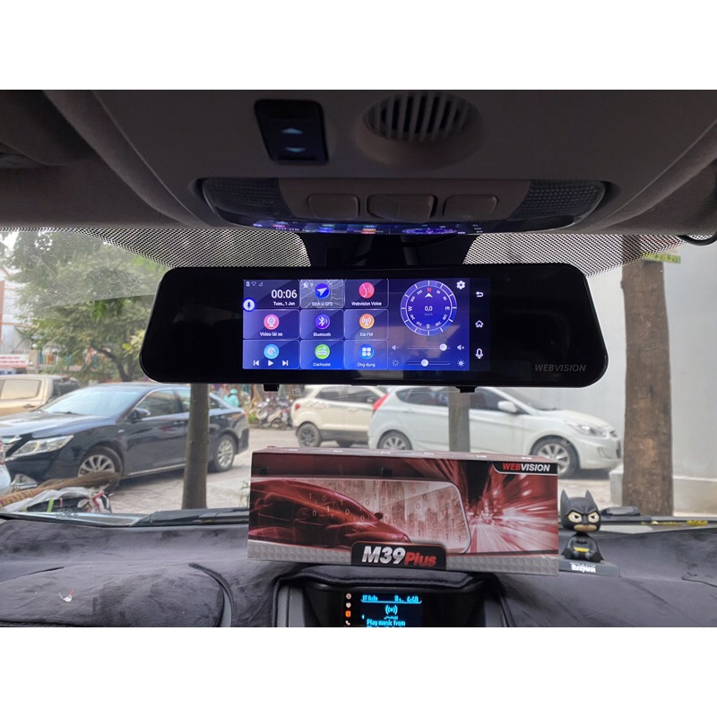 Camera hành trình Webvision M39 Plus cảnh báo tốc độ, lấn làn, va chạm, giám sát từ xa, giải trí nghe nhạc
