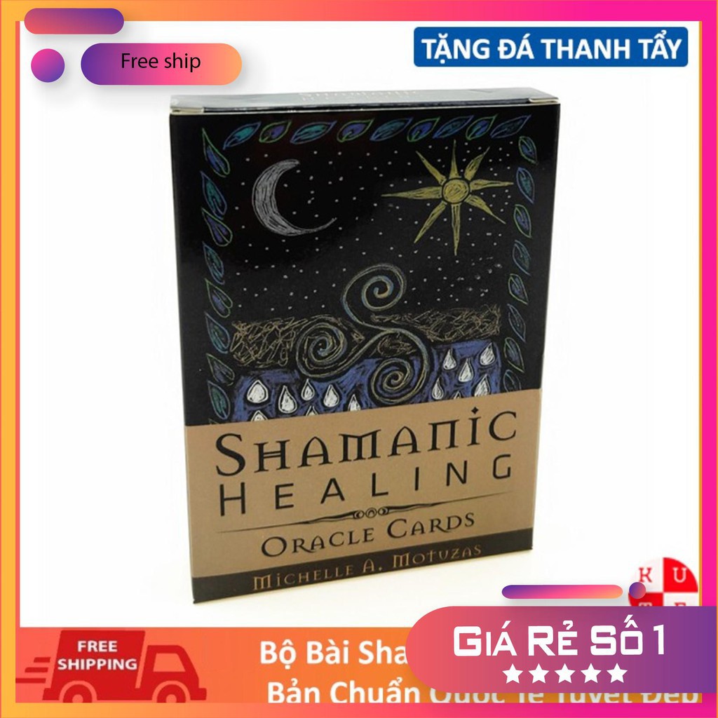 Bài Tarot Bộ Bài Oracle Shamanic Healing Tặng Đá Thanh Tẩy