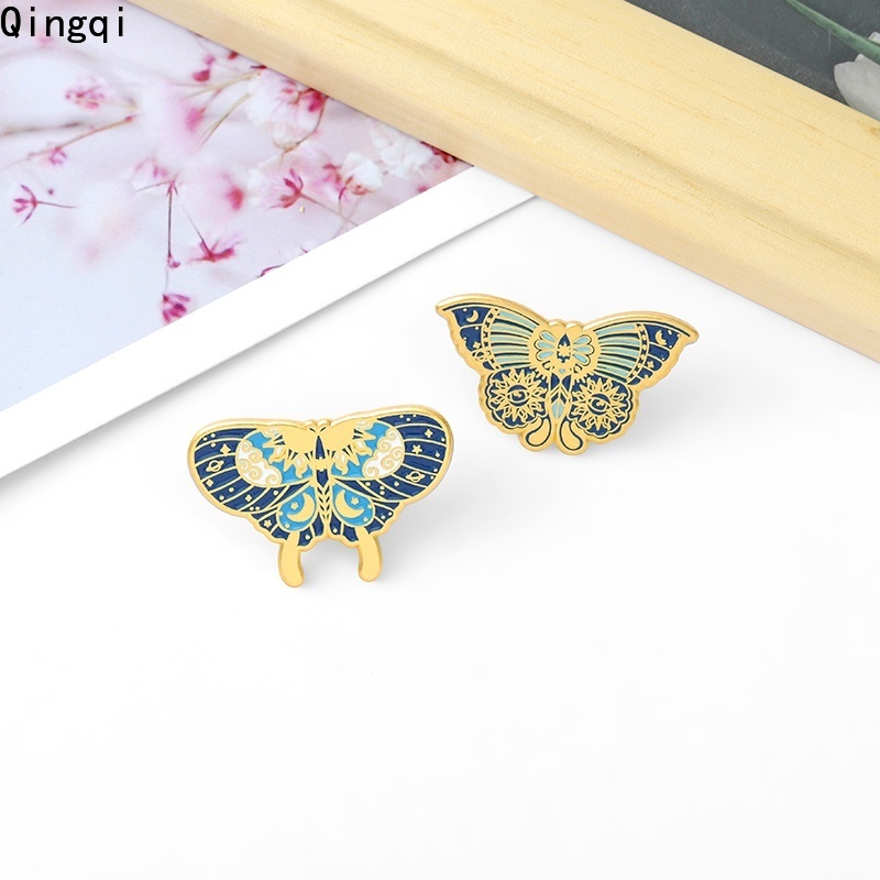 Ghim cài áo Miss Zoe hình bướm và ngài trăng sao phù thủy sang trọng cho nữ