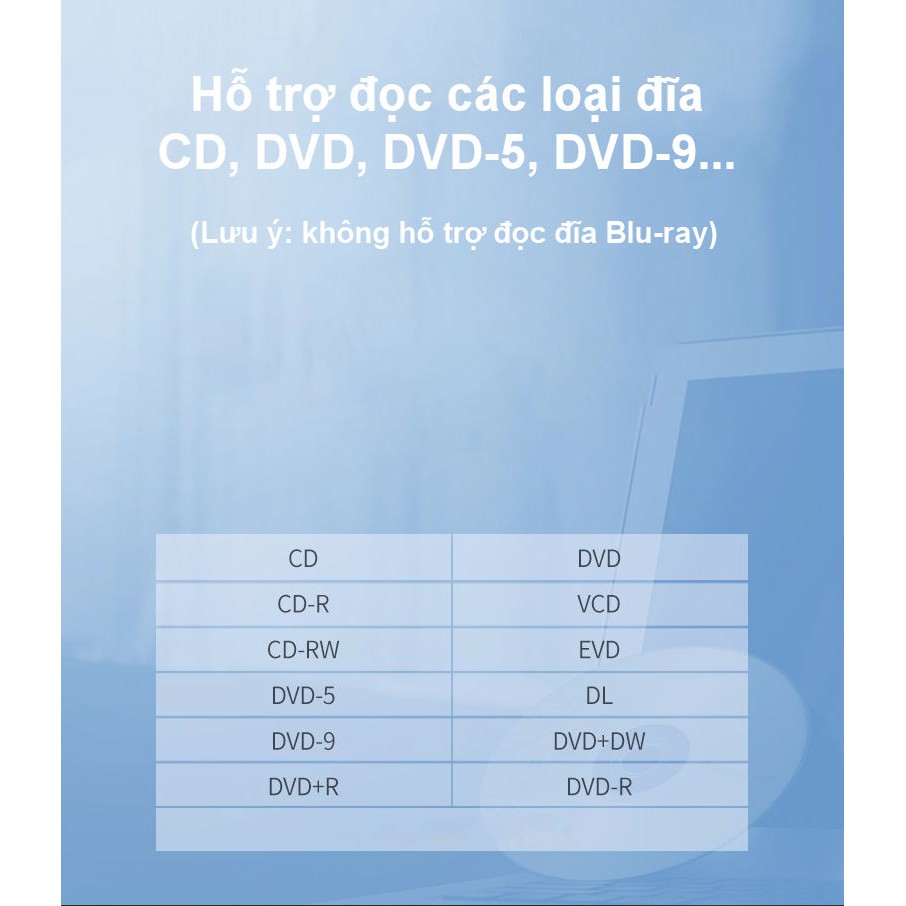 Ổ đĩa quang DVD-RW gắn ngoài hỗ trợ cổng USB 2.0 UGREEN CM138 40576 | BigBuy360 - bigbuy360.vn