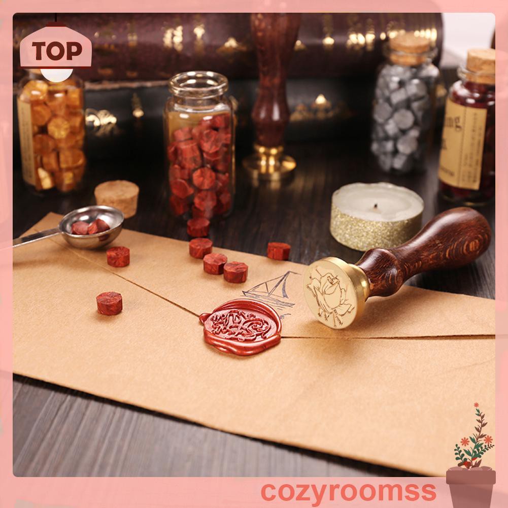 Sáp Retro Fire Painting Sealing Wax Pills Grain Wax Seal Beads for Stamp Decor