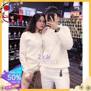 Áo đôi nam nữ trắng trơn | 2 áo