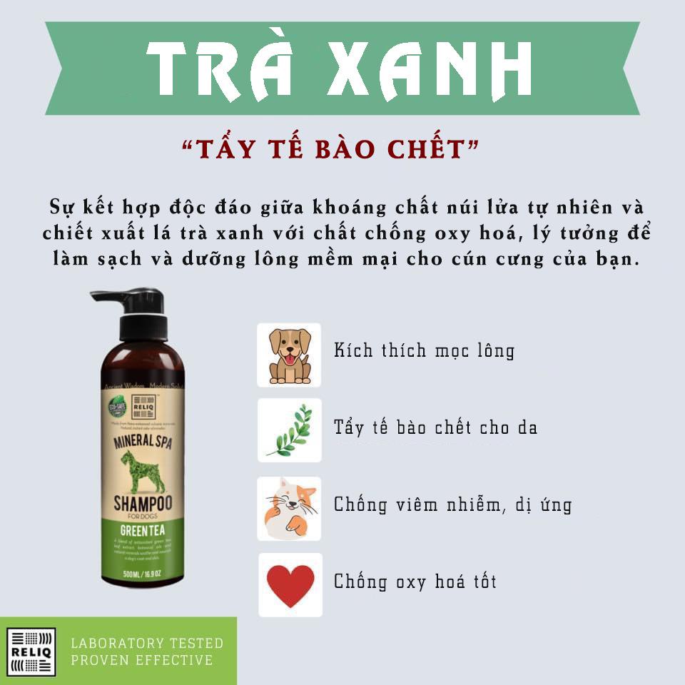 Sữa tắm dưỡng mềm lông RELIQ dành cho chó mèo 500ml