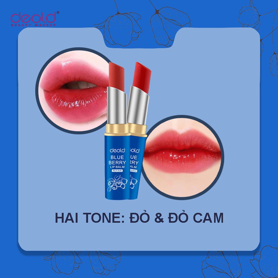 Son Dưỡng Ngừa Thâm Môi Deold Blueberry Lip Balm màu Đỏ Tươi 3.3g [Hàng chính hãng] | BigBuy360 - bigbuy360.vn