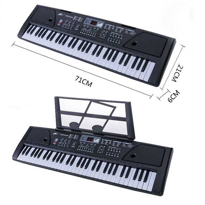 Đàn piano điện cho trẻ em 61 phím kèm micro hàng đẹp Đàn organ Đàn piano người mới chơi, có  giá đàn