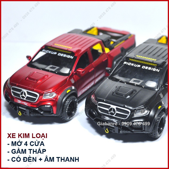 Mô Hình Kim Loại Xe Mercedes Bán Tải Klass 4 Cửa Pickup Design Tỉ Lệ 1:32 - 9808