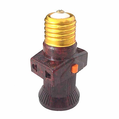 Đầu chia đui xoáy E27 ra thêm 2 ổ cắm