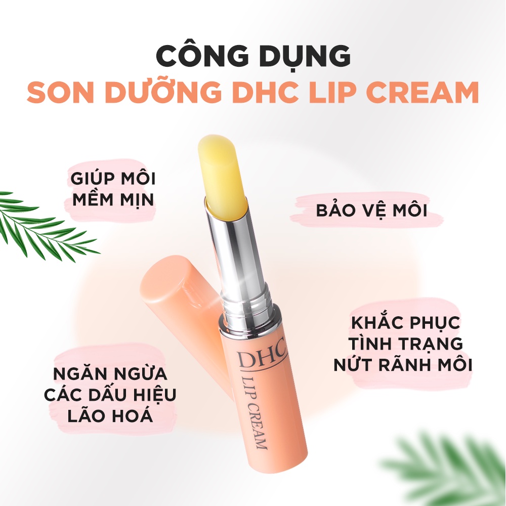 Combo 3 Thỏi Son dưỡng môi DHC Lip Cream dưỡng ẩm, làm mềm môi