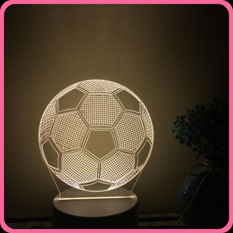 Quà tặng đèn led 3d hình QUẢ BÓNG VÀNG - món quà ý nghĩa cho ai yêu bóng đá