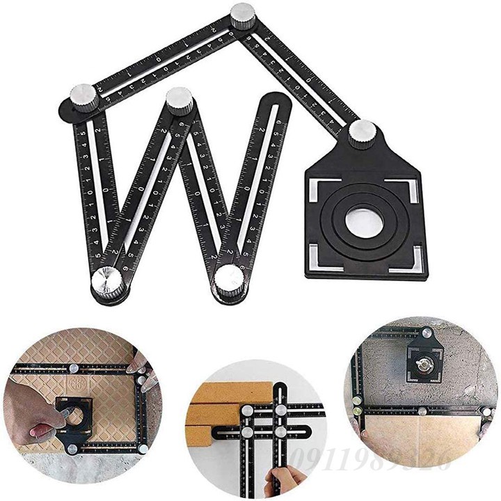 Thước sao chép hình dạng/thước định vị khoan Lỗ, Cắt Gạch Đa Năng