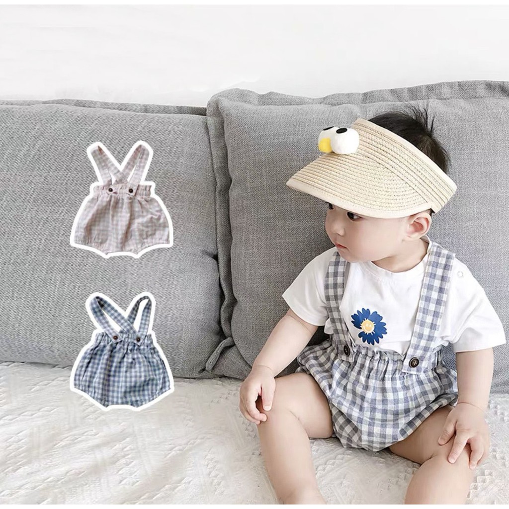 Sale !!! Yếm Chéo Kẻ Caro  Minky Mom Cho Bé Yêu (Size7-17kg) (1256 )