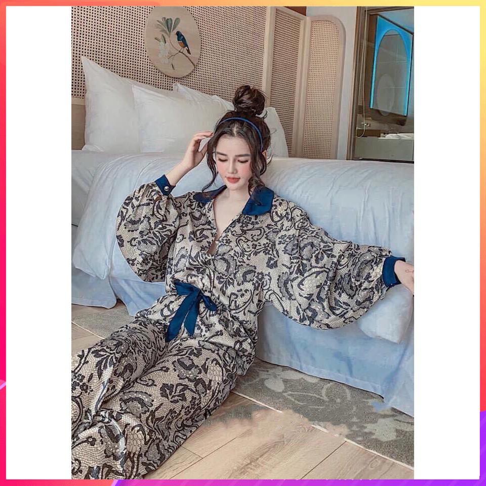 [FreeShip – Xả kho] Pijama Cao Cấp|Đồ Ngủ Pijama Lụa Đẹp Chất Mềm Mại, Xịn Xò Mã PI 1927 - Chocochip Shop