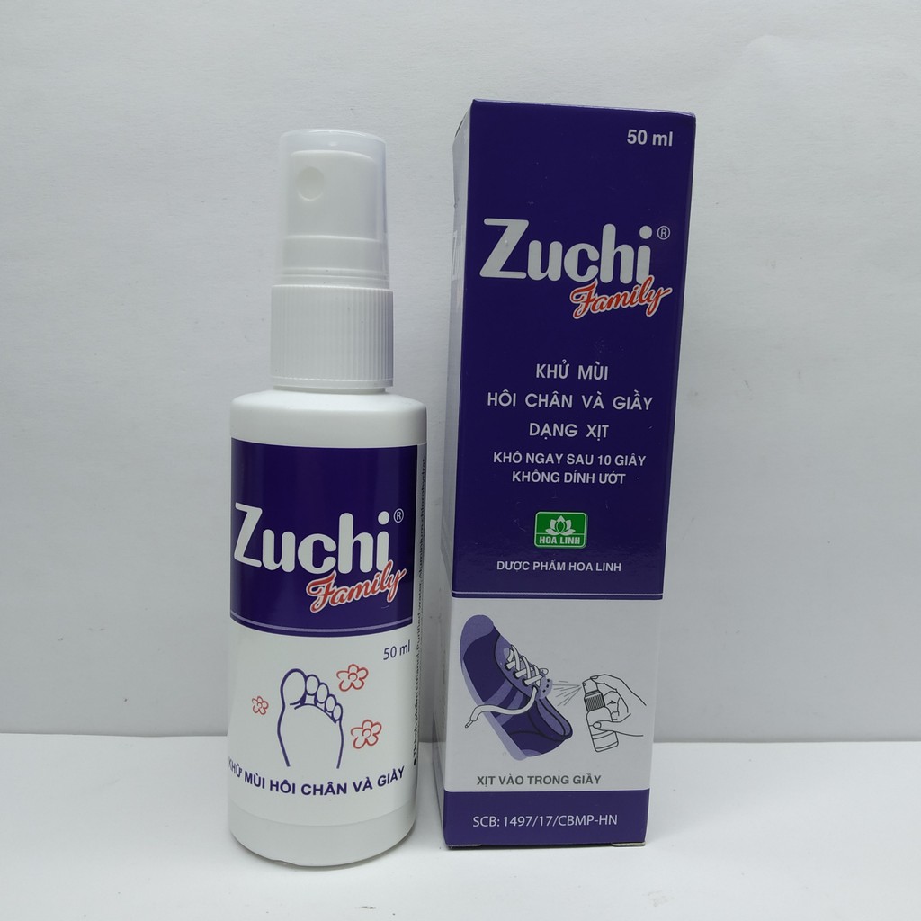 Xịt khử mùi giày Zuchi family 50ml