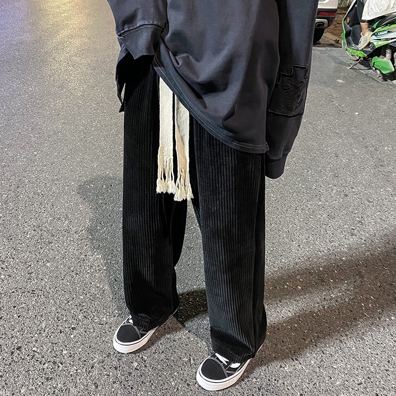 Quần dài ống rộng size lớn phong cách retro Nhật Bản thời trang cho nam